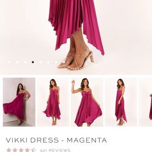 Petal & Pup Pink Asymmetrical Pleated Sundress